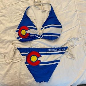 Colorado flag bikini. Size M